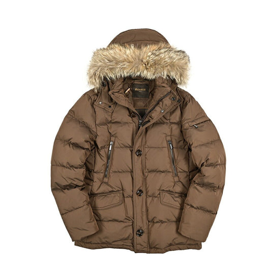 MOORER "VINCENT - KM" ポリエステル100% ファーフード付きダウンジャケット｜420502｜GUARDAROBA MILANO OFFICIAL STORE
