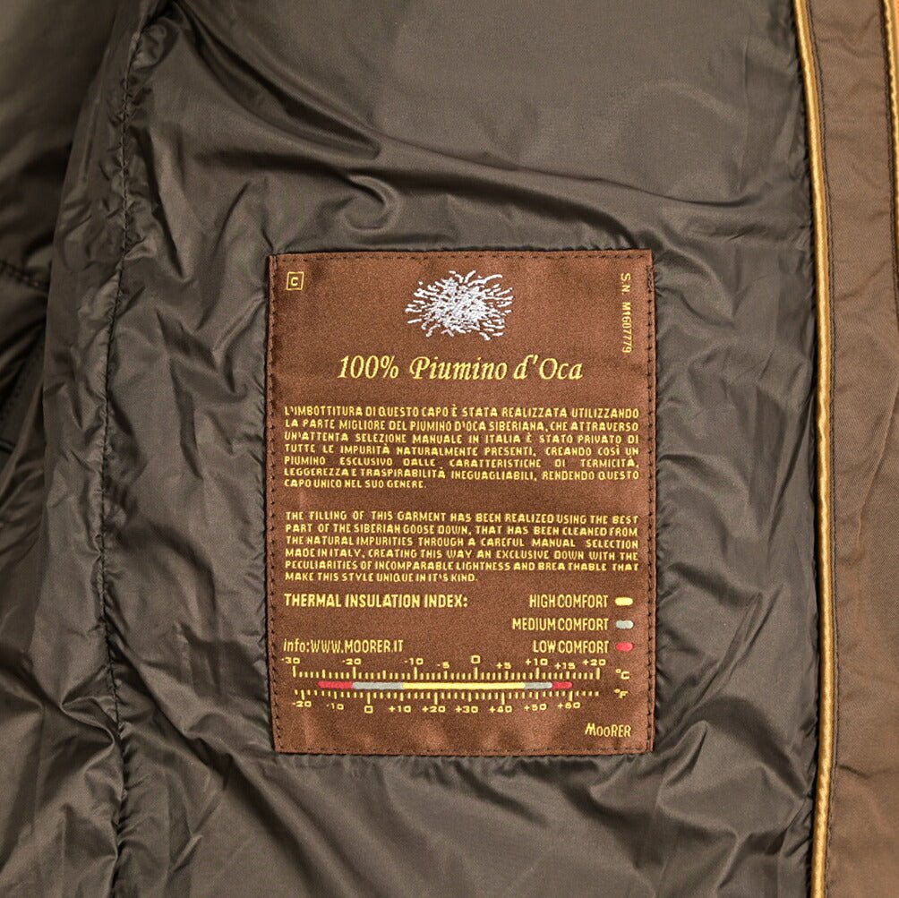 MOORER "VINCENT - KM" ポリエステル100% ファーフード付きダウンジャケット｜420502｜GUARDAROBA MILANO OFFICIAL STORE