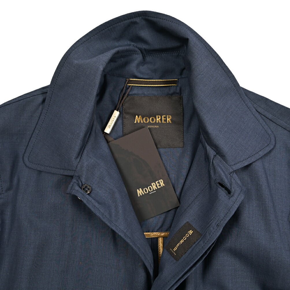 MOORER VITTOR - GO シルク混ウール ステンカラーコート｜435857-48｜GUARDAROBA MILANO OFFICIAL STORE