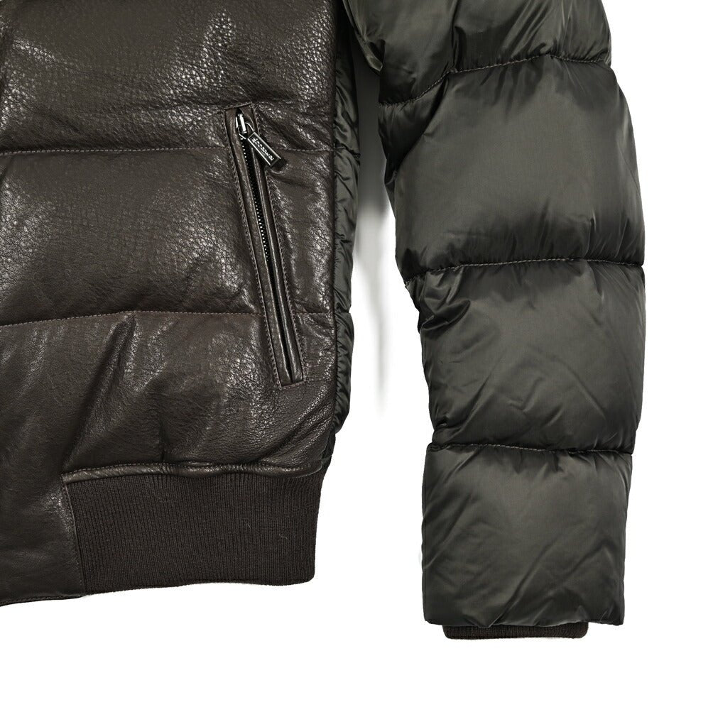 MOORER "WRIGHT - MAS" コンビレザーダウンジャケット｜420448 - 48｜GUARDAROBA MILANO OFFICIAL STORE
