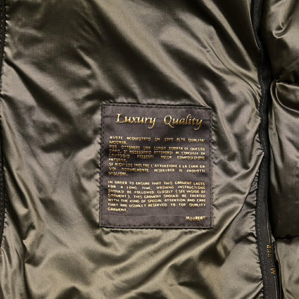 MOORER "WRIGHT - MAS" コンビレザーダウンジャケット｜420448 - 48｜GUARDAROBA MILANO OFFICIAL STORE