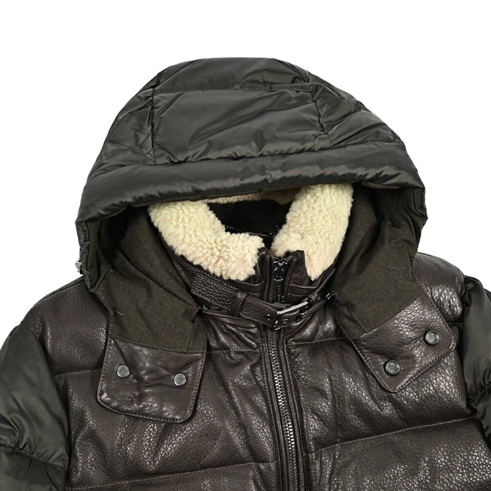 MOORER "WRIGHT - MAS" コンビレザーダウンジャケット｜420448 - 48｜GUARDAROBA MILANO OFFICIAL STORE