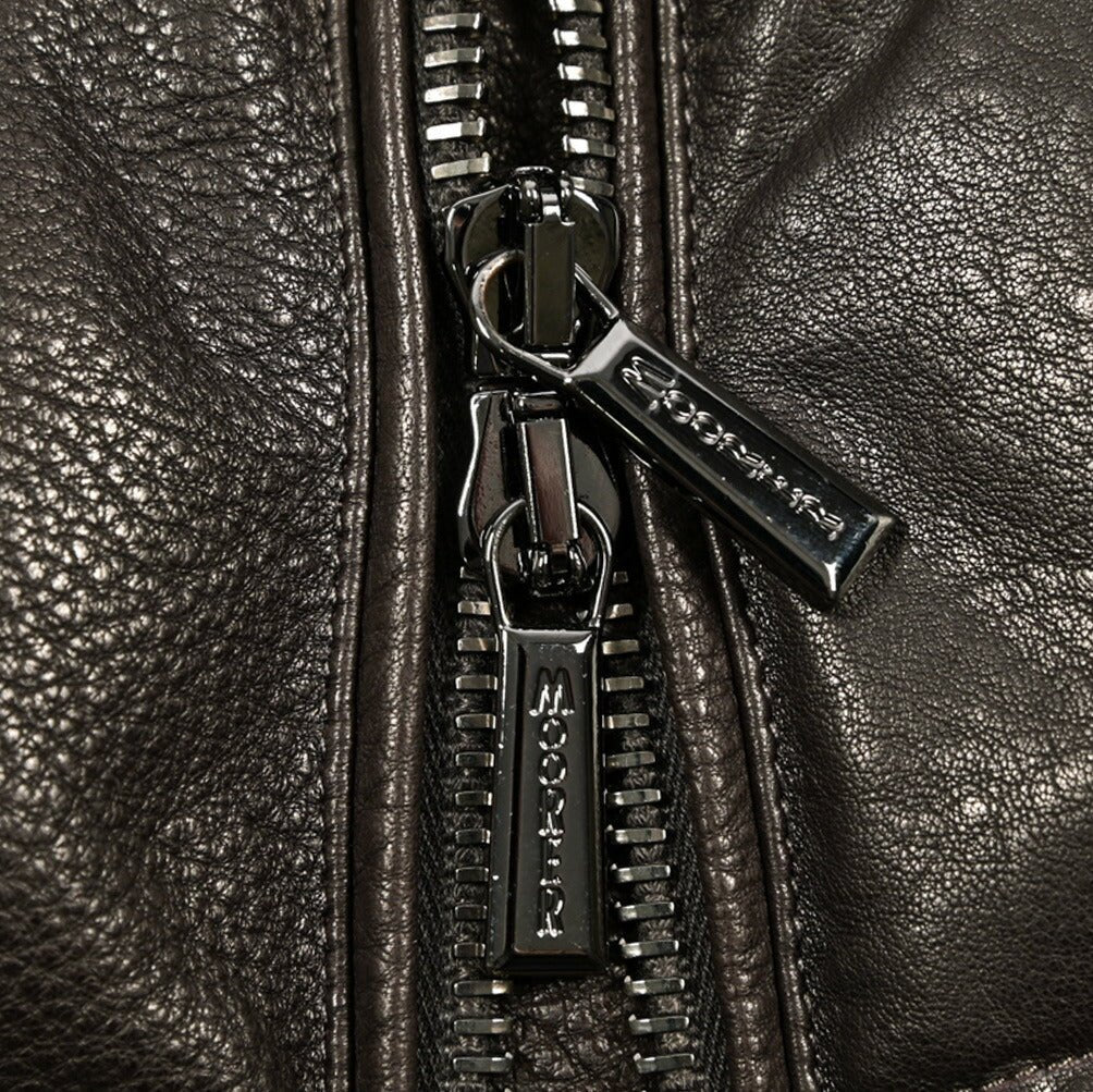 MOORER "WRIGHT - MAS" コンビレザーダウンジャケット｜420448 - 48｜GUARDAROBA MILANO OFFICIAL STORE