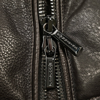 MOORER "WRIGHT - MAS" コンビレザーダウンジャケット｜420448 - 48｜GUARDAROBA MILANO OFFICIAL STORE