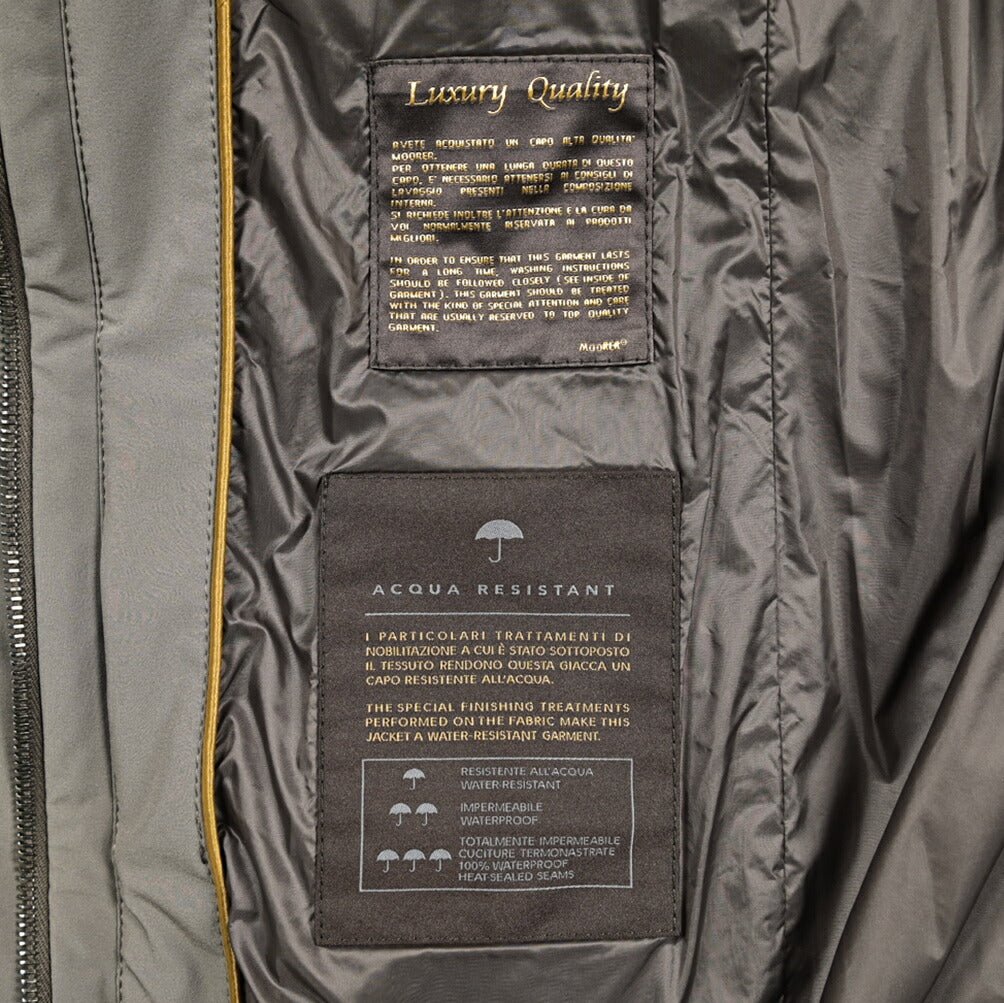 《レディース》MOORER "ZAGARA - KN" ストレッチナイロン ファーフード付きダウンコート / ACQUA RESISTANT(撥水)｜420428｜GUARDAROBA MILANO OFFICIAL STORE