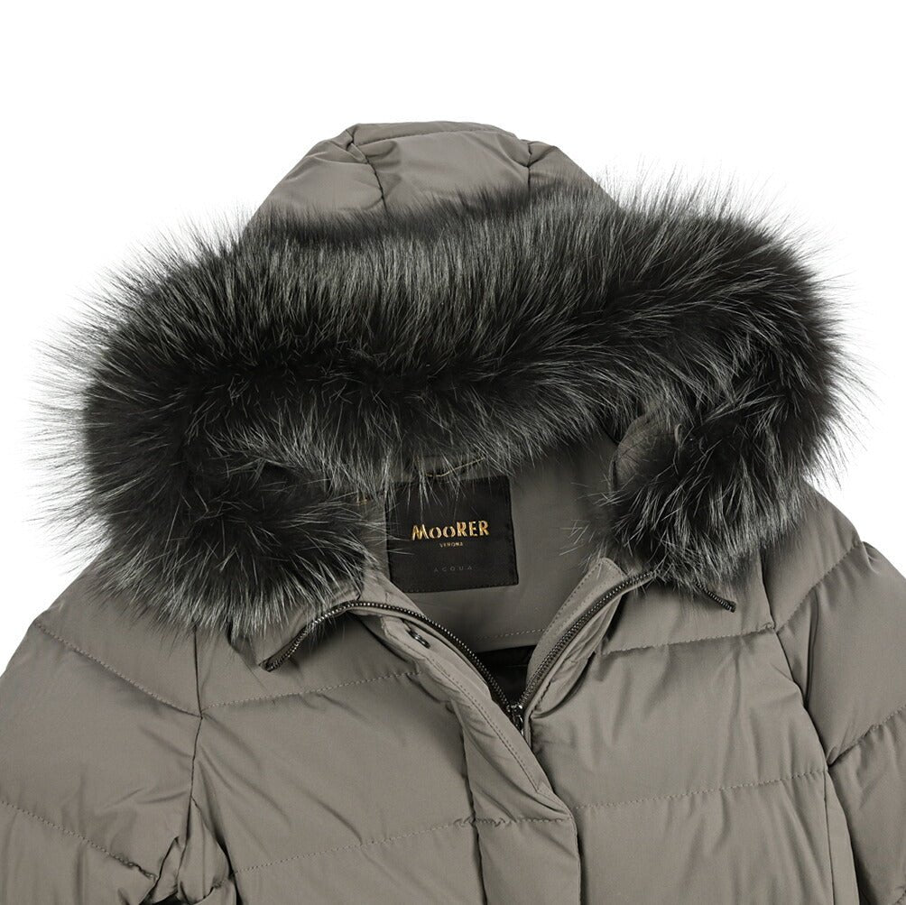 《レディース》MOORER "ZAGARA - KN" ストレッチナイロン ファーフード付きダウンコート / ACQUA RESISTANT(撥水)｜420428｜GUARDAROBA MILANO OFFICIAL STORE