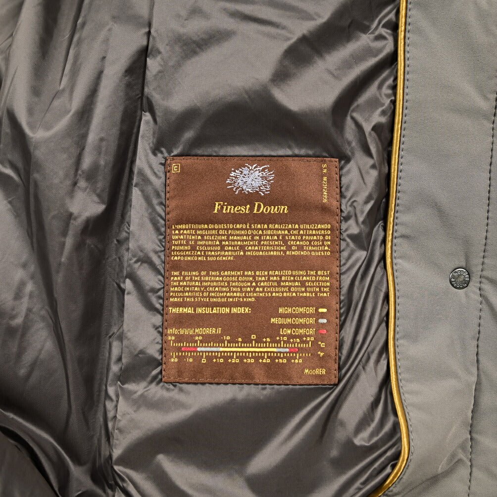 《レディース》MOORER "ZAGARA - KN" ストレッチナイロン ファーフード付きダウンコート / ACQUA RESISTANT(撥水)｜420428｜GUARDAROBA MILANO OFFICIAL STORE