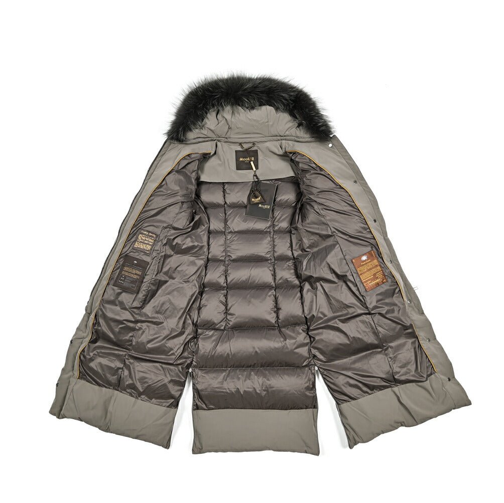 《レディース》MOORER "ZAGARA - KN" ストレッチナイロン ファーフード付きダウンコート / ACQUA RESISTANT(撥水)｜420428｜GUARDAROBA MILANO OFFICIAL STORE