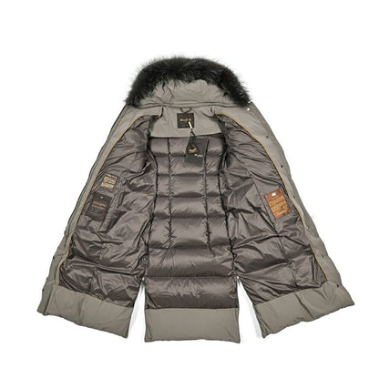 《レディース》MOORER "ZAGARA - KN" ストレッチナイロン ファーフード付きダウンコート / ACQUA RESISTANT(撥水)｜420428｜GUARDAROBA MILANO OFFICIAL STORE