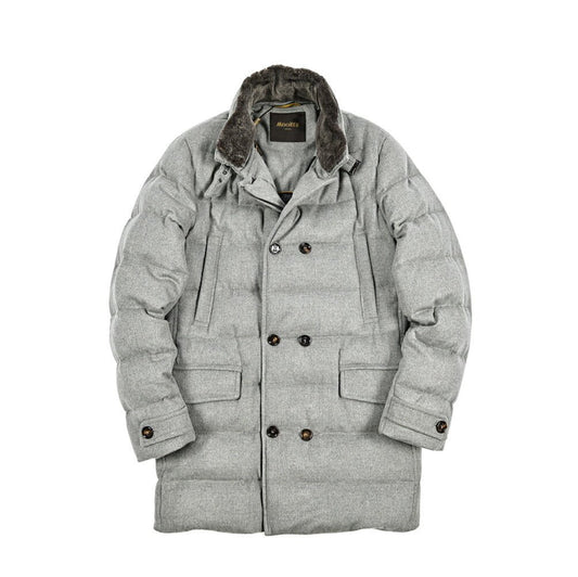 MOORER "ZARBO - LS9" カシミヤ混ウール スタンドカラーダウンコート｜420457｜GUARDAROBA MILANO OFFICIAL STORE