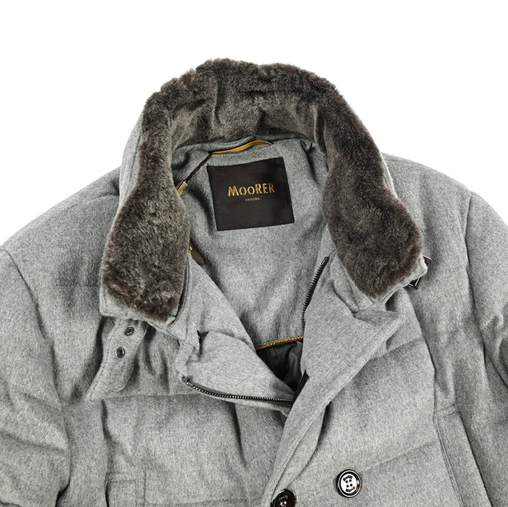 MOORER "ZARBO - LS9" カシミヤ混ウール スタンドカラーダウンコート｜420457｜GUARDAROBA MILANO OFFICIAL STORE