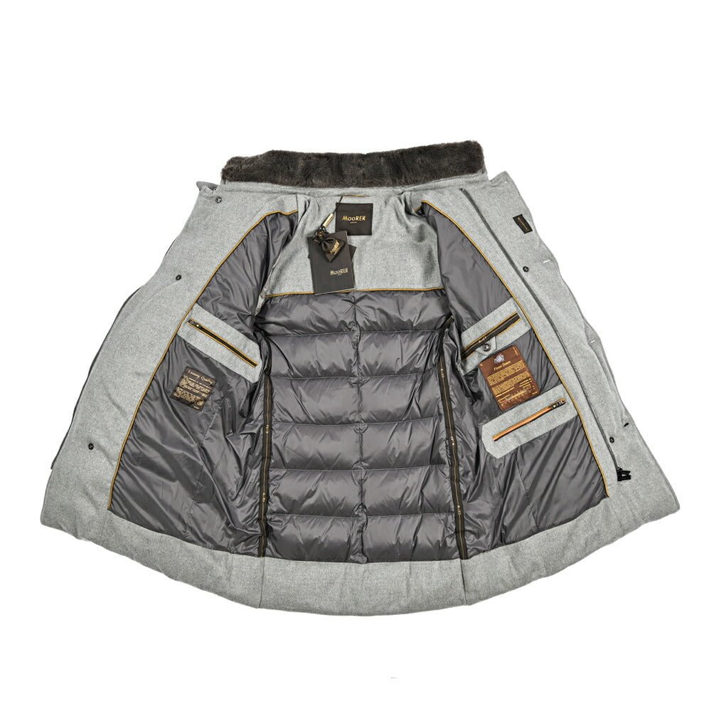 MOORER "ZARBO - LS9" カシミヤ混ウール スタンドカラーダウンコート｜420457｜GUARDAROBA MILANO OFFICIAL STORE