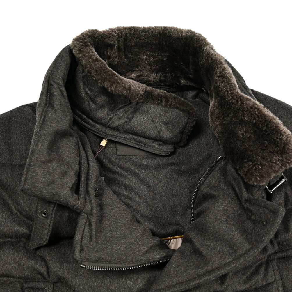MOORER "ZARBO - LS9" カシミヤ混ウール スタンドカラーダウンコート｜420458 - 54｜GUARDAROBA MILANO OFFICIAL STORE