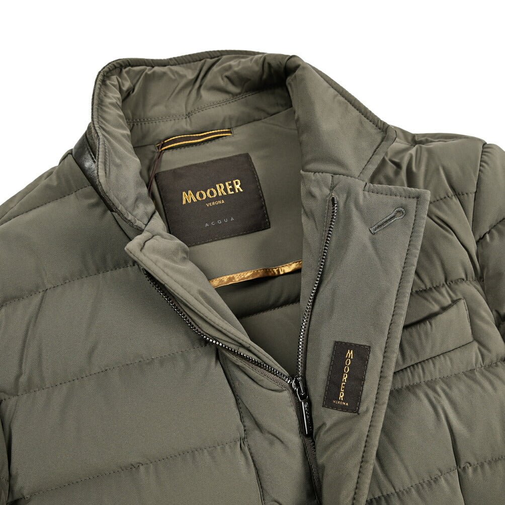 MOORER "ZAYN - KN" ストレッチナイロン スタンドカラーダウンジャケット / ACQUA RESISTANT(撥水)｜418070｜GUARDAROBA MILANO OFFICIAL STORE