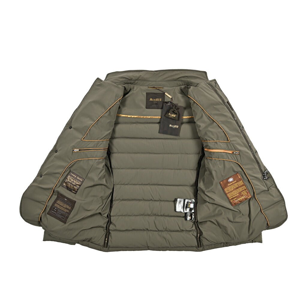 MOORER "ZAYN - KN" ストレッチナイロン スタンドカラーダウンジャケット / ACQUA RESISTANT(撥水)｜418070｜GUARDAROBA MILANO OFFICIAL STORE
