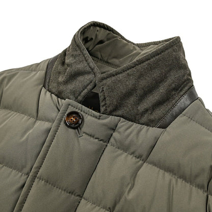 MOORER "ZAYN - KN" ストレッチナイロン スタンドカラーダウンジャケット / ACQUA RESISTANT(撥水)｜418070｜GUARDAROBA MILANO OFFICIAL STORE