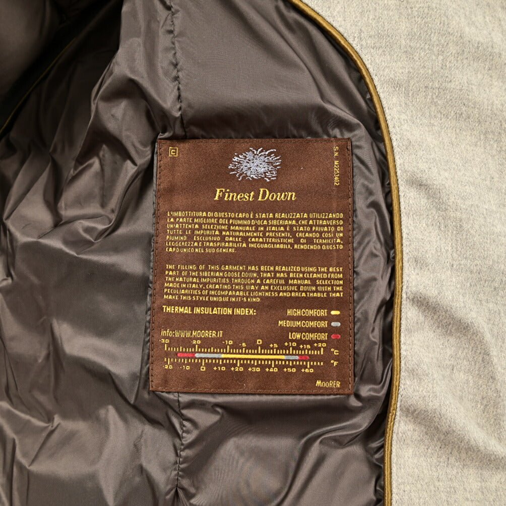 MOORER "ZAYN - LS9" カシミヤ混ウール ダウンジャケット｜418046｜GUARDAROBA MILANO OFFICIAL STORE