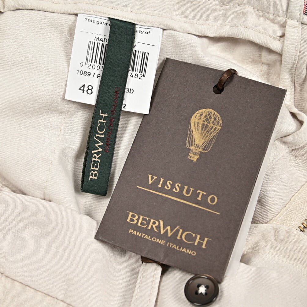 MORE SALE｜BERWICH "GLOBE GD" リヨセル混リネン ノータックパンツ｜425070 - 48｜GUARDAROBA MILANO OFFICIAL STORE