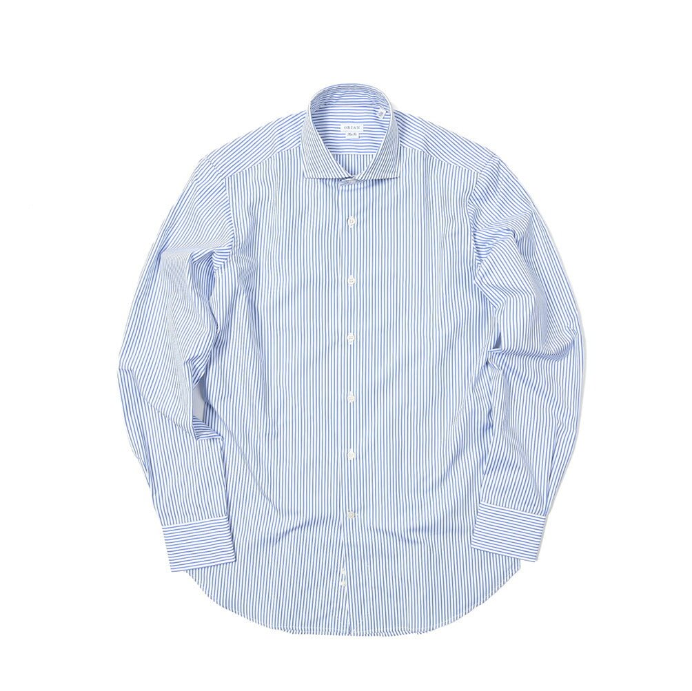 SALE｜24SS ORIAN コットン100% ホリゾンタルカラーストライプシャツ