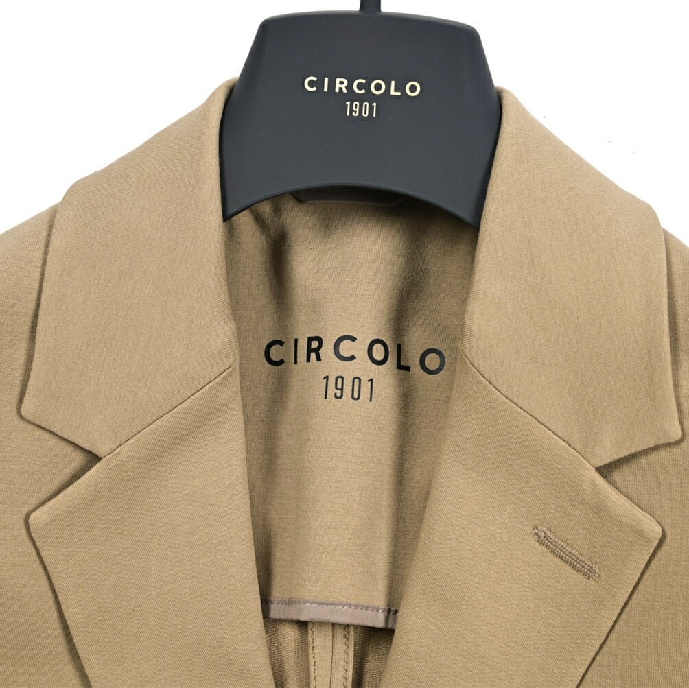 【P10倍】26SS CIRCOLO 1901 ストレッチコットン 2Bシングルテーラードイージージャケット イージーブレザー｜436851-44｜GUARDAROBA MILANO OFFICIAL STORE