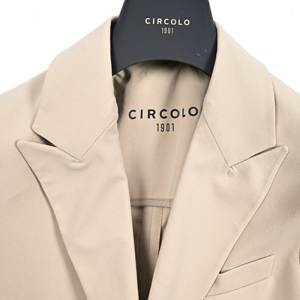 【P10倍】26SS CIRCOLO 1901 ストレッチコットン 2Bシングルテーラードイージージャケット イージーブレザー｜436872-44｜GUARDAROBA MILANO OFFICIAL STORE