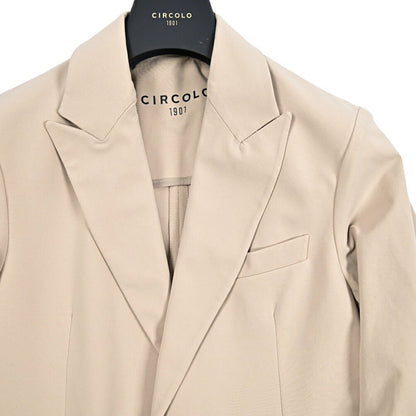 【P10倍】26SS CIRCOLO 1901 ストレッチコットン 2Bシングルテーラードイージージャケット イージーブレザー｜436872-44｜GUARDAROBA MILANO OFFICIAL STORE