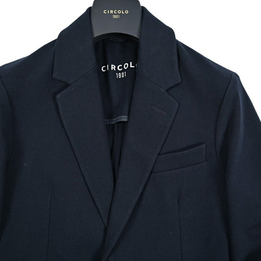 【P10倍】26SS CIRCOLO 1901 ストレッチコットンフリース 2Bシングルテーラードイージージャケット イージーブレザー｜436891-44｜GUARDAROBA MILANO OFFICIAL STORE