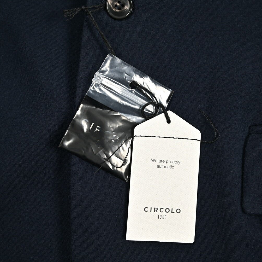 【P10倍】26SS CIRCOLO 1901 ストレッチコットンフリース 2Bシングルテーラードイージージャケット イージーブレザー｜436891-44｜GUARDAROBA MILANO OFFICIAL STORE