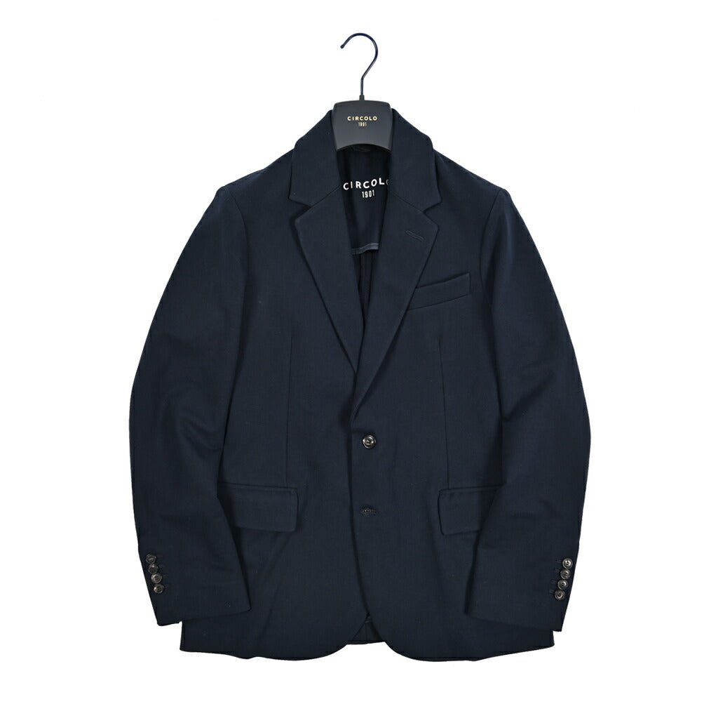 【P10倍】26SS CIRCOLO 1901 ストレッチコットンフリース 2Bシングルテーラードイージージャケット イージーブレザー｜436891-44｜GUARDAROBA MILANO OFFICIAL STORE