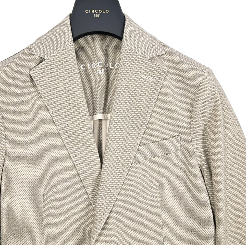 【P10倍】26SS CIRCOLO 1901 ストレッチコットン 2Bシングルテーラードイージージャケット イージーブレザー｜436929-44｜GUARDAROBA MILANO OFFICIAL STORE