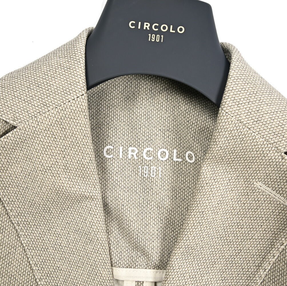 【P10倍】26SS CIRCOLO 1901 ストレッチコットン 2Bシングルテーラードイージージャケット イージーブレザー｜436929-44｜GUARDAROBA MILANO OFFICIAL STORE