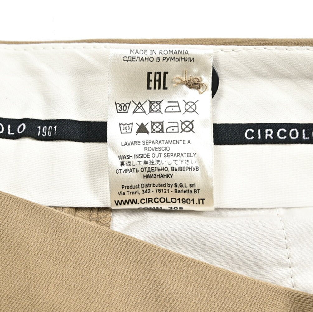 【P10倍】26SS CIRCOLO 1901 ストレッチコットン イージースラックス｜436861-44｜GUARDAROBA MILANO OFFICIAL STORE