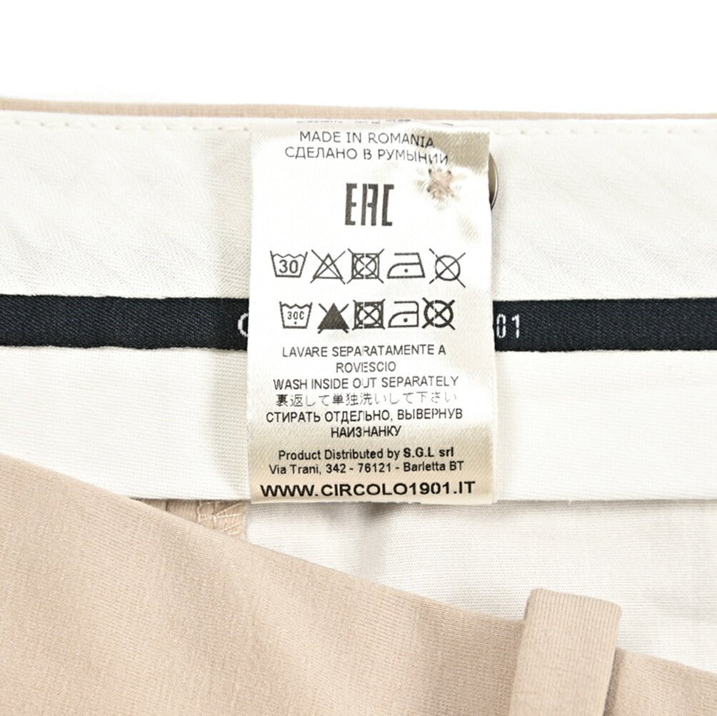 【P10倍】26SS CIRCOLO 1901 ストレッチコットン イージースラックス｜436881-44｜GUARDAROBA MILANO OFFICIAL STORE