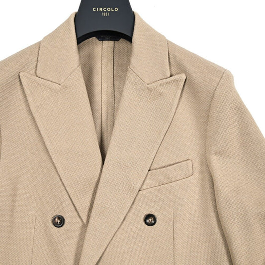 【P10倍】26SS CIRCOLO 1901 リネン混コットン 6Bダブルテーラードイージージャケット｜436845-44｜GUARDAROBA MILANO OFFICIAL STORE