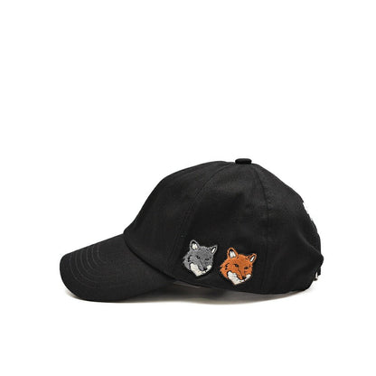 【P10倍】26SS MAISON KITSUNE コットン100% ダブルフォックスヘッド ベースボールキャップ｜437030｜GUARDAROBA MILANO OFFICIAL STORE