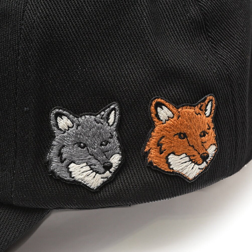 【P10倍】26SS MAISON KITSUNE コットン100% ダブルフォックスヘッド ベースボールキャップ｜437030｜GUARDAROBA MILANO OFFICIAL STORE