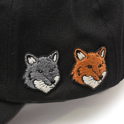 【P10倍】26SS MAISON KITSUNE コットン100% ダブルフォックスヘッド ベースボールキャップ｜437030｜GUARDAROBA MILANO OFFICIAL STORE
