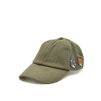 【P10倍】26SS MAISON KITSUNE コットン100% ダブルフォックスヘッド ベースボールキャップ｜437033｜GUARDAROBA MILANO OFFICIAL STORE