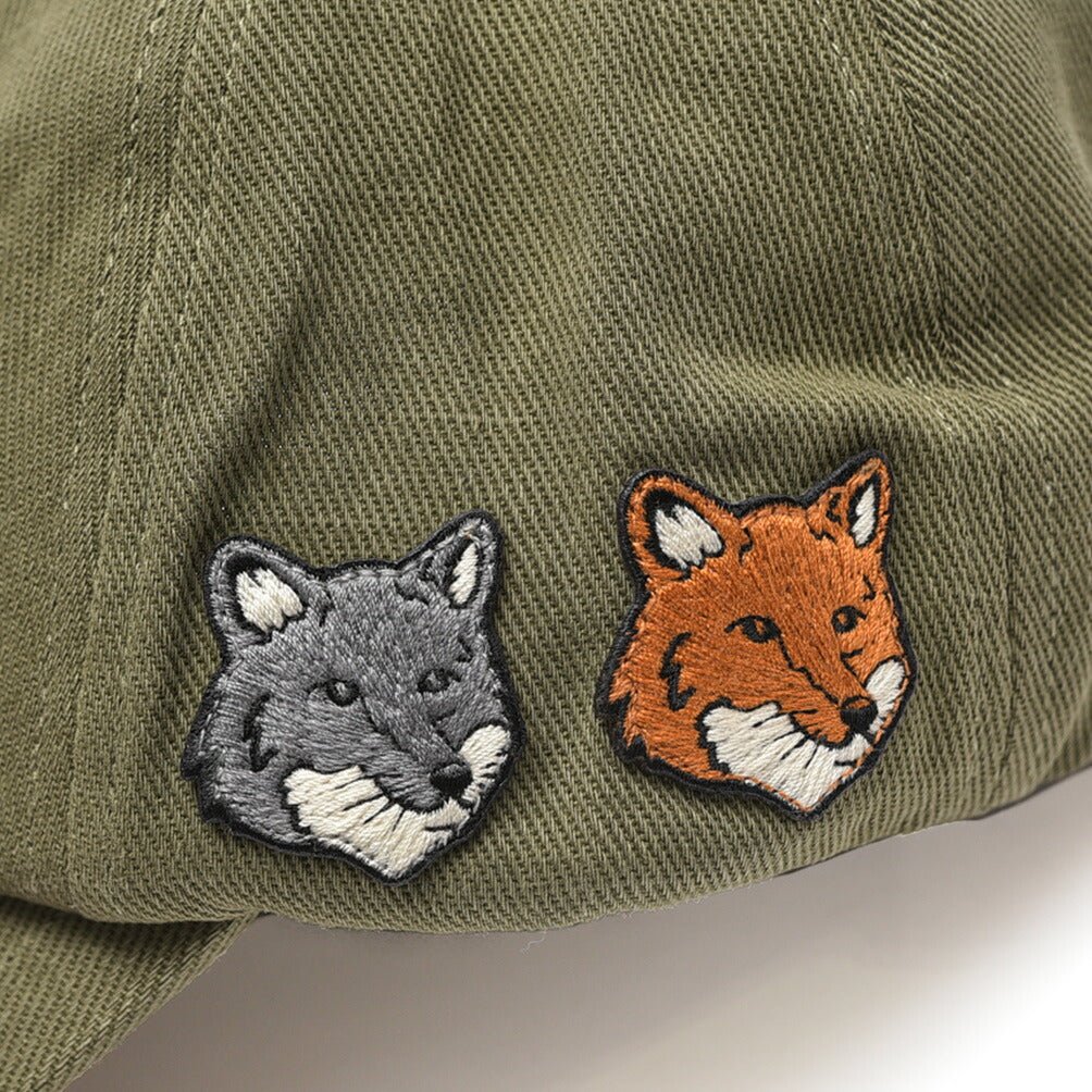 【P10倍】26SS MAISON KITSUNE コットン100% ダブルフォックスヘッド ベースボールキャップ｜437033｜GUARDAROBA MILANO OFFICIAL STORE