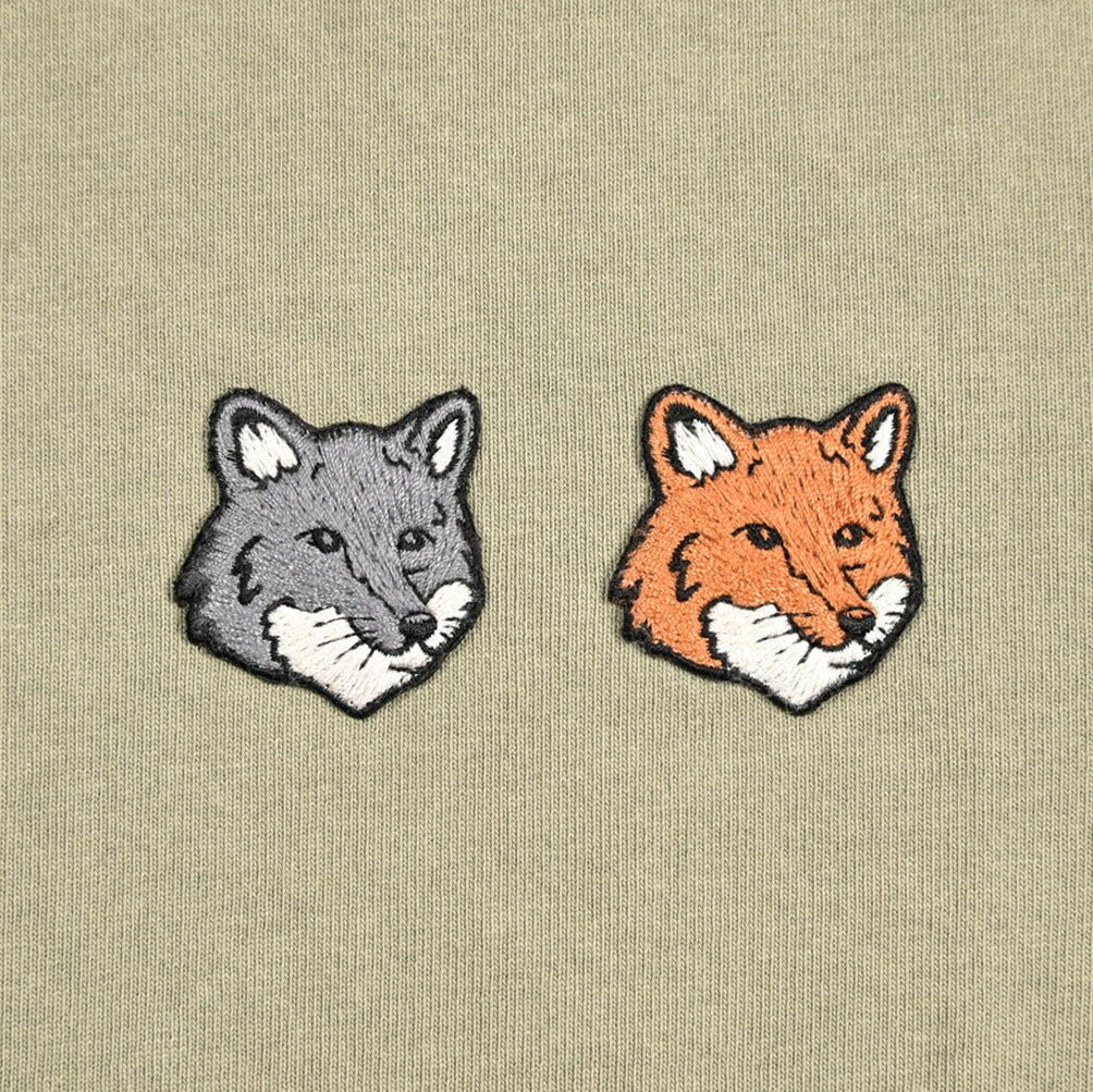 【P10倍】26SS MAISON KITSUNE オーガニックコットン100% ダブルフォックスヘッド半袖Tシャツ｜437009-XS｜GUARDAROBA MILANO OFFICIAL STORE