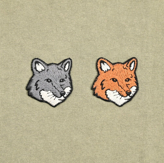 【P10倍】26SS MAISON KITSUNE オーガニックコットン100% ダブルフォックスヘッド半袖Tシャツ｜437009-XS｜GUARDAROBA MILANO OFFICIAL STORE