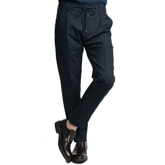 【P20倍】MOORER "ANTON - BI" ストレッチコットン ドローコード付きイージーパンツ｜437168-48｜GUARDAROBA MILANO OFFICIAL STORE