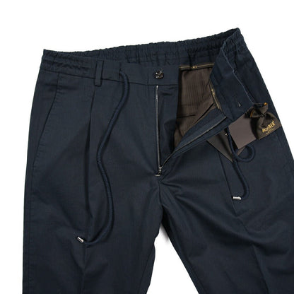 【P20倍】MOORER "ANTON - BI" ストレッチコットン ドローコード付きイージーパンツ｜437168-48｜GUARDAROBA MILANO OFFICIAL STORE
