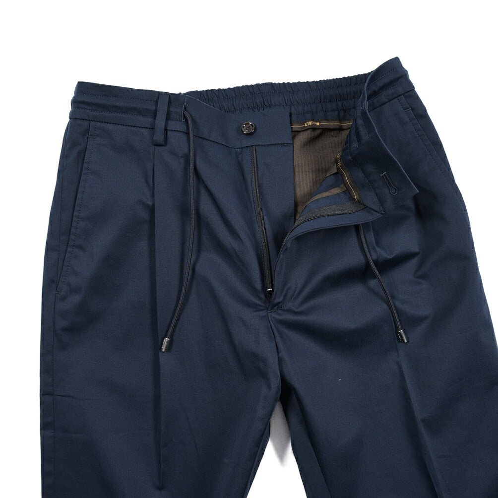 【P20倍】MOORER "ANTON - CA" ストレッチコットン ドローコード付きイージーパンツ｜437170-46｜GUARDAROBA MILANO OFFICIAL STORE