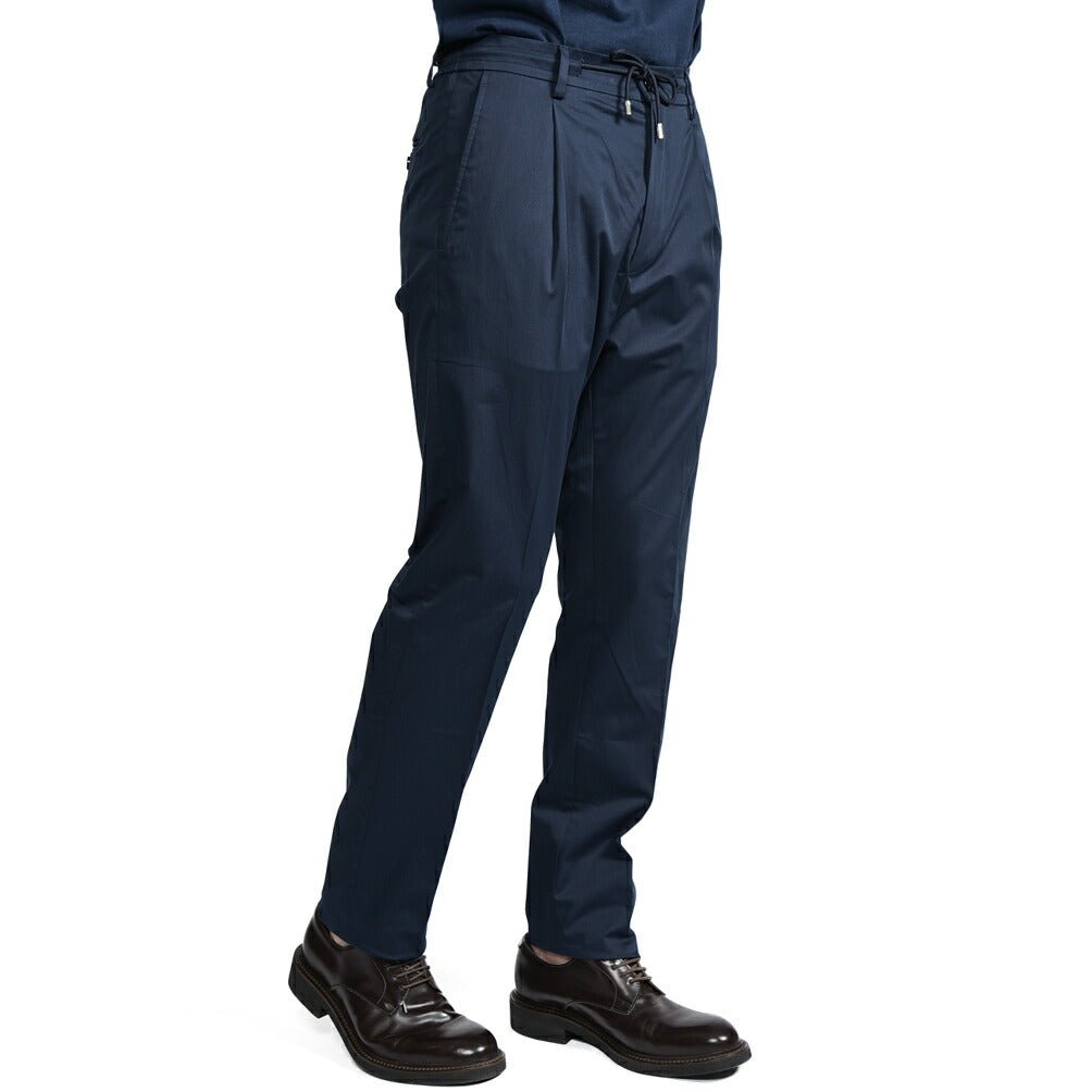 【P20倍】MOORER "ANTON - CA" ストレッチコットン ドローコード付きイージーパンツ｜437170-46｜GUARDAROBA MILANO OFFICIAL STORE