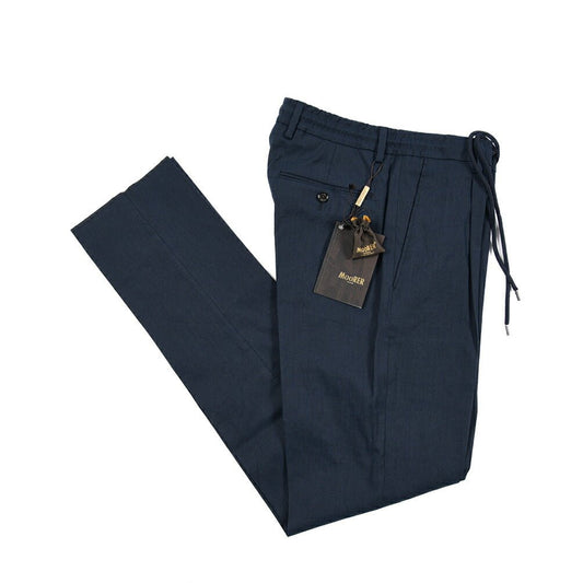 【P20倍】MOORER "ANTON - COR" リネン混コットン ドローコード付きイージースラックス｜437163-46｜GUARDAROBA MILANO OFFICIAL STORE