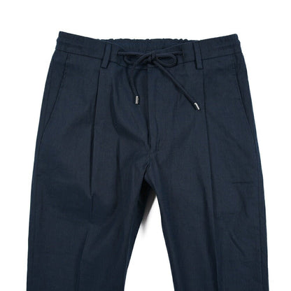 【P20倍】MOORER "ANTON - COR" リネン混コットン ドローコード付きイージースラックス｜437163-46｜GUARDAROBA MILANO OFFICIAL STORE