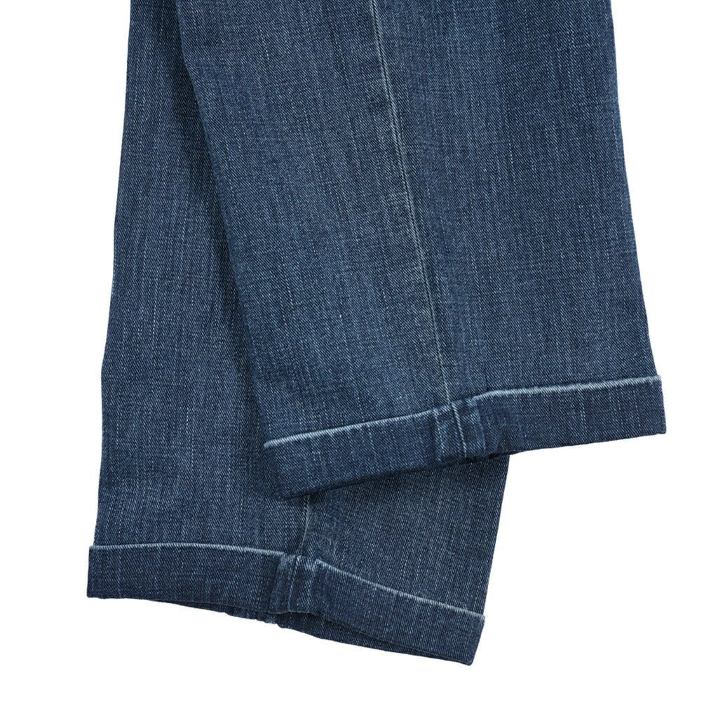 【P20倍】MOORER "WILTON - 32" ライトオンスデニム ドローコード付きワンタックパンツ デニスラ / 日本製生地｜437176-46｜GUARDAROBA MILANO OFFICIAL STORE