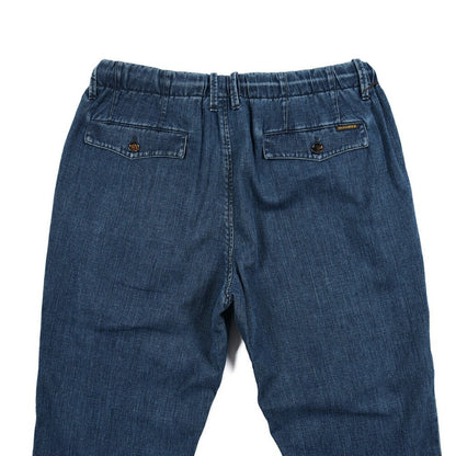 【P20倍】MOORER "WILTON - 32" ライトオンスデニム ドローコード付きワンタックパンツ デニスラ / 日本製生地｜437176-46｜GUARDAROBA MILANO OFFICIAL STORE