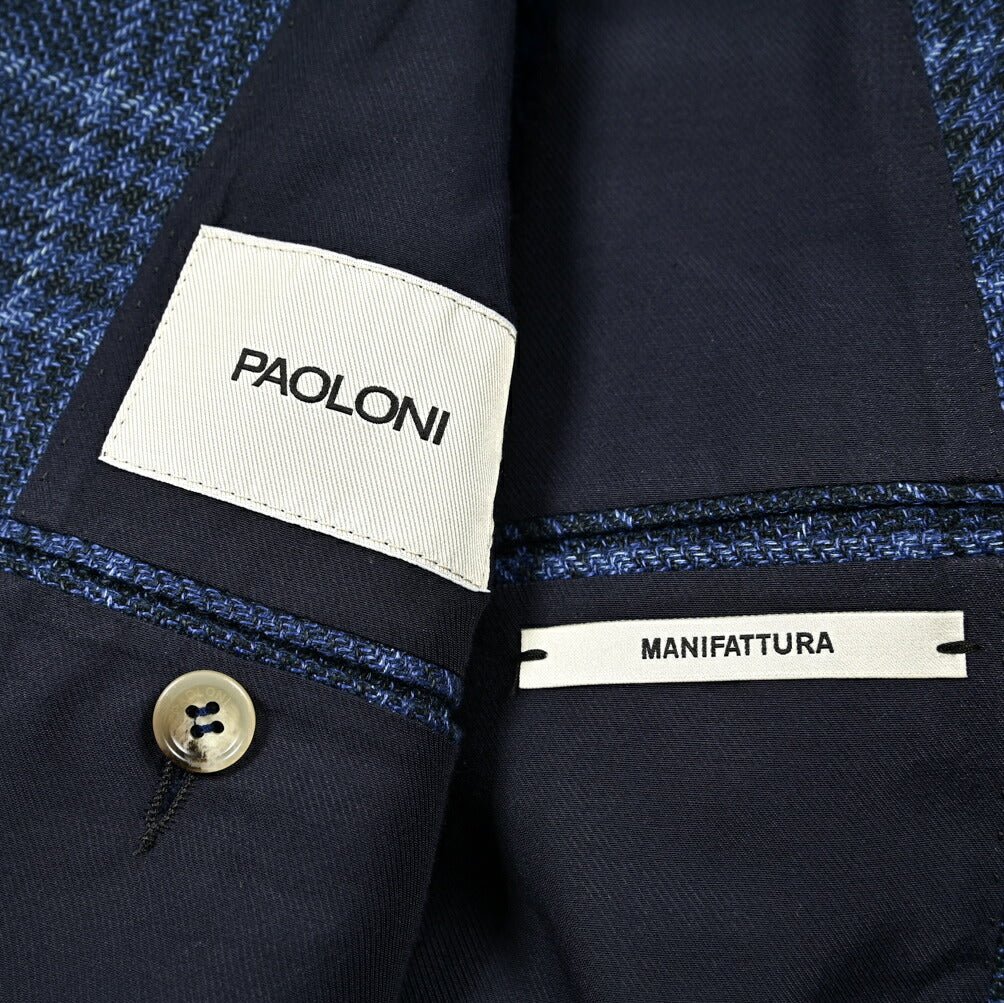 PAOLONI コットンリネン 2Bシングルテーラードジャケット｜418738｜GUARDAROBA MILANO OFFICIAL STORE